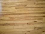 4" Character Hickory floor. Lots of things going on with a Hickory floor. I love the color variation between the white sapwood and the dark heart wood.
