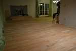 This is a picture of our Black Cherry flooring just installed. It has not been sanded or finished. The boards are 2-8' long and 4" wide.