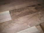 American Black Walnut Floor blanks. These are the cut-to-size boards that are now ready for the moulder. Once feed through the moulder they will come out with the tongue&groove cut into the edges and a bottom relief on the back side.